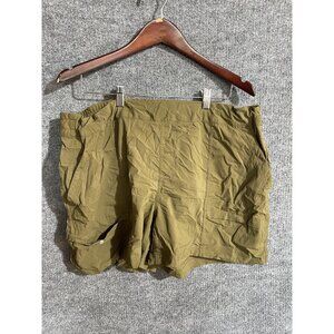 REI Co-op Shorts Mens XL Green Nylon Stretch Hiking Elastic Waist Pockets Trail